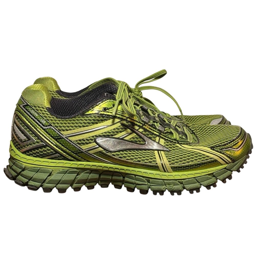 Brooks Adrenaline ASR 12 Mens Size 9 Med D Lime Green Black Trail Shoes 110195